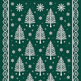 Festive Pine Tree Snowflake Half Moon Anti Slip Decorative Floor(Green)