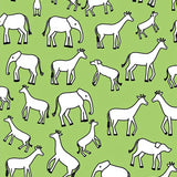 Safari Animal Collage with Playful Wildlife Themes(Green)