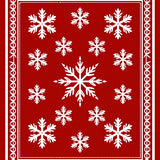 Festive Holiday Snowflake Doormat Entrance Welcome Yuletide(Red)