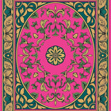 Vintage Botanical Featuring Intricate Leaf and Vine Motifs (Pink)