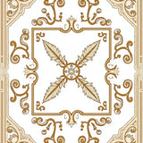 Vintage Damask Medallion Ornate Traditional (Brown)