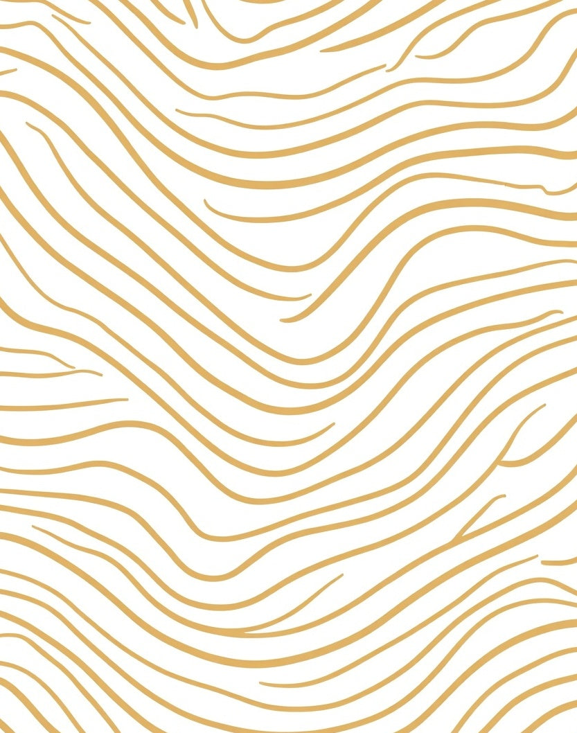 Undulating Wave High Textured Modern Abstract Design (Gold) - ODIKA