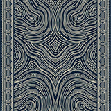 Abstract Interlocking Waves With Textured Depth And Boho Flair (Black)