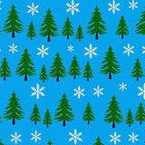 Festive Pine with Snowflake Accents Semi Moon(Blue)