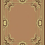 Oasis Damask Swirl Labyrinth Embellished Artwork(Brown)