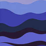 Abstract Misty Horizon with Blended Artful Waves(Blue)