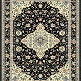 Vintage Inspired Black and Beige Area(Black)