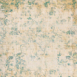 Vintage Farmhouse Beige & Green Kitchen Mat(Beige)