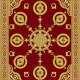 Rosette Mosaic with Byzantine Inspired Artistry(Red)