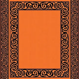 Retro Baroque Swirl Lattice Transitional Embellished Jacquard(Orange)