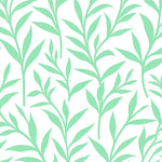 Modern Botanical Vine Composition with Flowing Leaf and Subtle Gradients (Green) - ODIKA