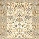 Chic Oushak Featuring Unique Beige Light Brown and Cream(Beige)