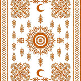 Harvest Moon Walkway Cottage Chic Design(Brown)