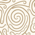 Minimalist Spiral Wave Contemporary Abstract Floor Covering (Beige) - ODIKA
