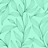 Modern Botanical Leaf Vein Inspired Subtle Textured Floor Covering(Green)
