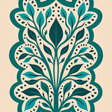 Botanical Peacock Entryway Decorative Accent (Beige)