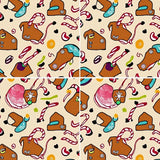 Gingerbread Village Whimsical Holiday Charming Cottage Scene(Brown)