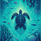 Charming Marine Life Visuals(Blue)