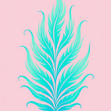 Abstract Feather Plume with Gradient Transitions(Pink)