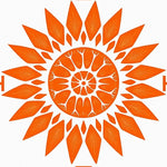 Citrus Bloom Floral Medallion Accent (Orange) - ODIKA
