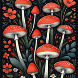 Chic Dark Floral Arrangement(Red)