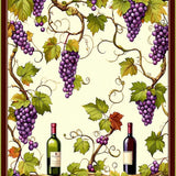 Elegant Moon Shaped Area Rug With Wine Bottle And Grapevine Decorative Design(Beige)