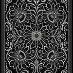 Moody Jungle Lotus and Mushroom Art Nouveau Flora (Black) - ODIKA