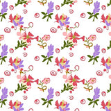 Elegant Floral Cascade Featuring Delicate Blossoms and Subtle Curlicues(Pink)