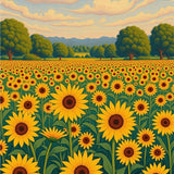 Countryside Floral Meadow Harvest Decorative Accent(Yellow)