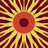 Mid Modern Sunburst Area in Copper Gradient Tones(Yellow)