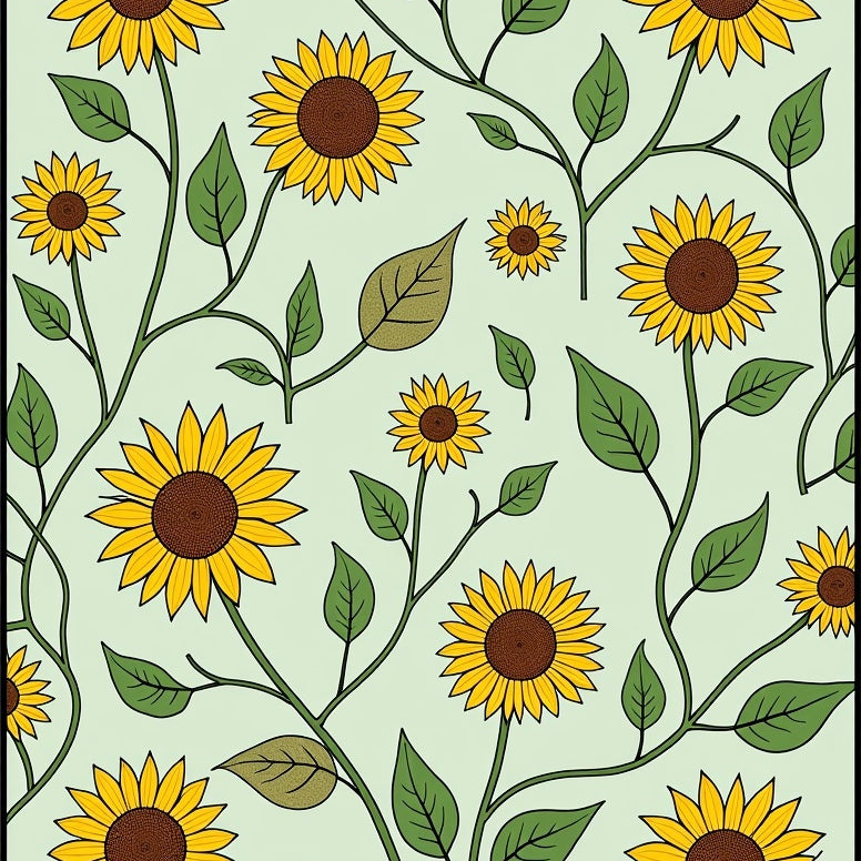 Pastoral Garden Adorned With Sunflower Embellishments (Yellow) - ODIKA