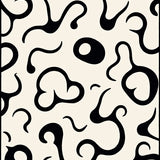 Splattered Ink Abstract Machine Stain Resistant(Black)