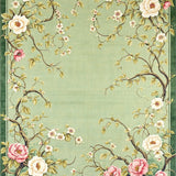 Floral Inspired with Non Slip Backing and Boho Charm(Green)