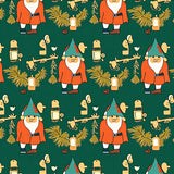 Cabin Gnome Frosty Morning Design Anti Slip Welcome(Green)