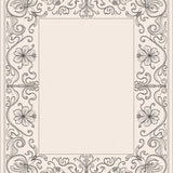 Luxurious Damask Floral Scrollwork Interwoven Symmetrical(Beige)