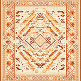 Aztec Inspired Area with Warm Hues Geometric(Beige)