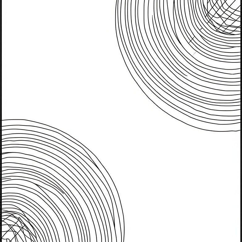 Dynamic Swirling Lines with Angular Mesh Overlay (Black) - ODIKA