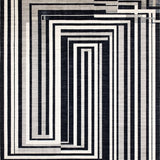 Industrial Stripe with Minimalist Sequence and Modern Linear Motif(Black)