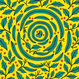 Festive Holly Leaf Spiral Mosaic Design Foam(Yellow)