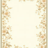 Elegant Beige Low Pile Modern Bordered(Beige)