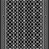 Modern Bordered Elegant Lattice Symmetrical Interlocking Motif (Black)