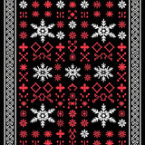 Winter Snowflake Lattice Nordic Scandinavian Inspired(Red)