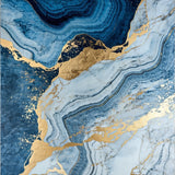 Sophisticated Contemporary Geometric Motif(Blue)