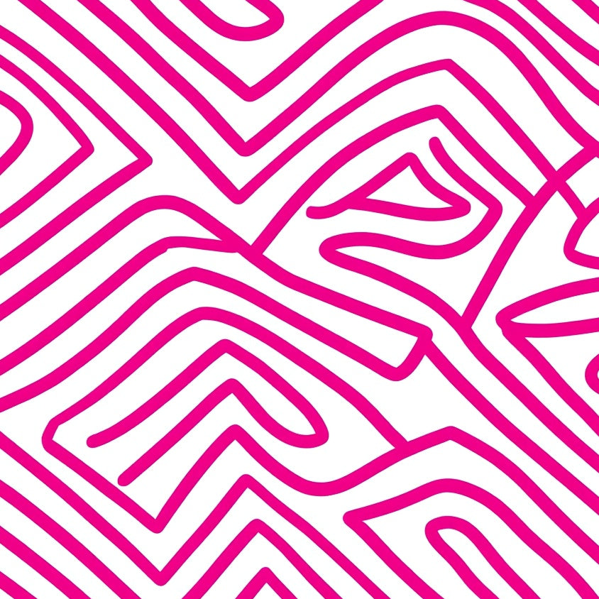 Chevron Zigzag Wave with Ombre Color Transition Effects (Pink) - ODIKA