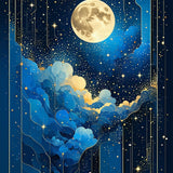 Bold Space Inspired Motif(Blue)