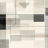 Contemporary Boho Collection With Abstract Geometric Design(Beige)