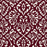 Modern Interlocking Trellis with Abstract Floral Motifs and Fine Detailing(Burgundy)