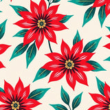 Poinsettia Bloom Cluster Seasonal Decorative(Red)