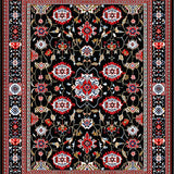 Vibrant Traditional Tiled Arrangement(Black)