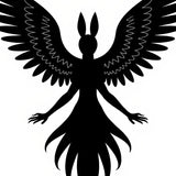 Hauntingly Elegant Mammalian Flyer Witchy Seasonal Display(Black)